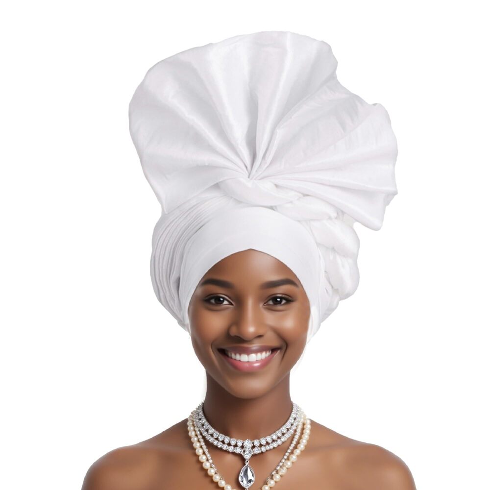 8616 African Headwrap – Automatic Gele Pre-Tied Headscarf, Ready-to-Wear